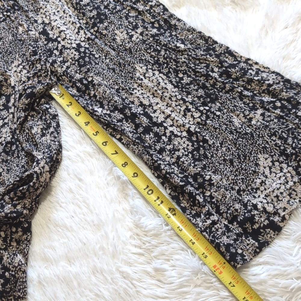 Evereve Roan+Ryan Black & Cream Floral Gianna Smocked Ankle Jumpsuit Size XS - Picture 15 of 15